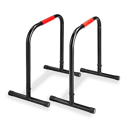 FFitness Parallele Barras paralelas, Unisex Adulto, Negro/Rojo, Talla única