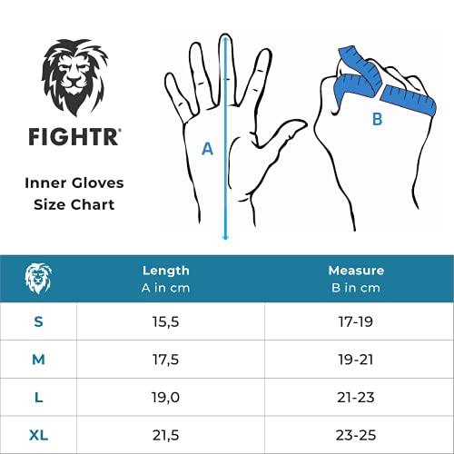 FIGHTR® Premium Gel Guantes de Boxeo - de rápida colocación y Gran Estabilidad | Envoltorios de Gel para Las Manos de Boxeo, MMA, Muay Thai y Artes Marciales | con Venda Larga