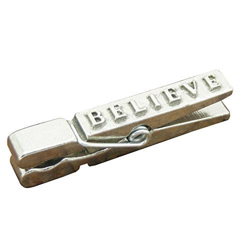 Fino Peltre Juego de papel Peso, "Believe," Handcast por William Sturt