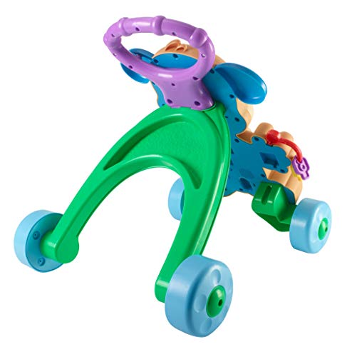 Fisher-Price Ríe y aprende Andador Perrito Primeros Pasos, juguete con actividades, luces y sonidos, regalo para bebés +6 meses (Mattel HBW52), Embalaje sostenible