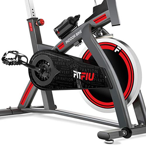 FITFIU Fitness BESP-300 Bicicleta Spinning BESP-24 Profesional Volante inercia Pantalla LCD, Unisex Adulto, Negro, 24kg BESP300