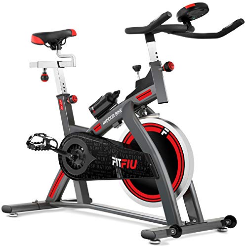 FITFIU Fitness BESP-300 Bicicleta Spinning BESP-24 Profesional Volante inercia Pantalla LCD, Unisex Adulto, Negro, 24kg BESP300