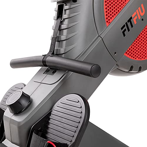 FITFIU Fitness RA-300 - Máquina de Remo plegable con resistencia por aire y asiento acolchado, Máquina remo entrenamiento cardio y cross training, 12 niveles de resistencia, peso máx. usuario 110kg