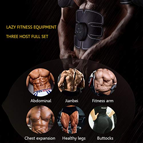 Fitness Equipment Estimulador Muscular Inteligente EMS, Adhesivos Caseros para Abdominales Perezosos, Utilizados para Hacer Ejercicio Y Perder Peso (se Deben Proporcionar Baterías)