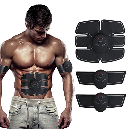 Fitness Equipment Estimulador Muscular Inteligente EMS, Adhesivos Caseros para Abdominales Perezosos, Utilizados para Hacer Ejercicio Y Perder Peso (se Deben Proporcionar Baterías)