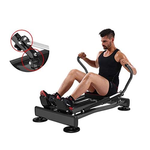 FLMD412N - Máquina de Remo Profesional para Entrenamiento en casa, Resistencia hidráulica, Fitness, Cardio Total Body Trainer Crunch