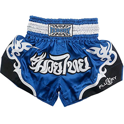 FLUORY Muay Thai Shorts, MMA Fight Shorts Ropa de Entrenamiento Jaula Lucha Grappling Artes Marciales Kickboxing Shorts Ropa