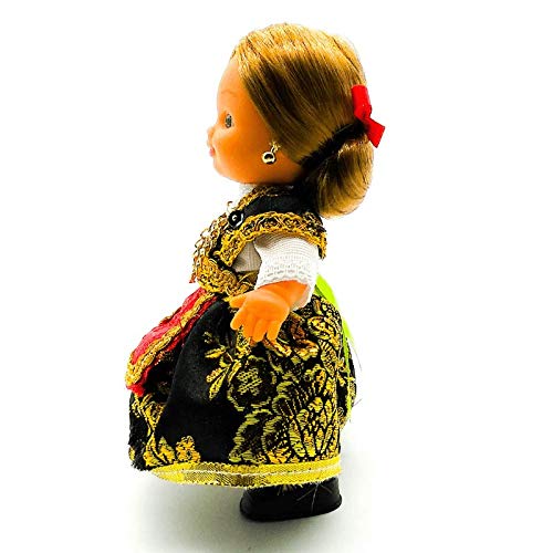 Folk Artesanía Muñeca Regional colección de 15 cm con Vestido típico Zamorana Zamora España.