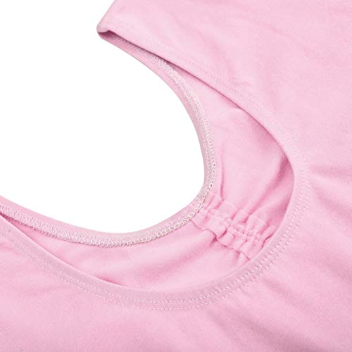 FONLAM Maillot de Ballet Danza para Niña Traje Leotardo Maillot Clásico Gimnasia Manga Larga Actuación Fiesta Niña Invierno Otoño (11-12 Años, Rosa)