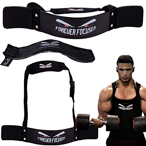 FOREVER FOCUSED® Premium Biceps Blaster Isolator Bomber Curl Aislador de biceps para musculacion, Aislador El Brazo Training bueno para Musculacion pesas maquina, Accesorio para Gimnasio