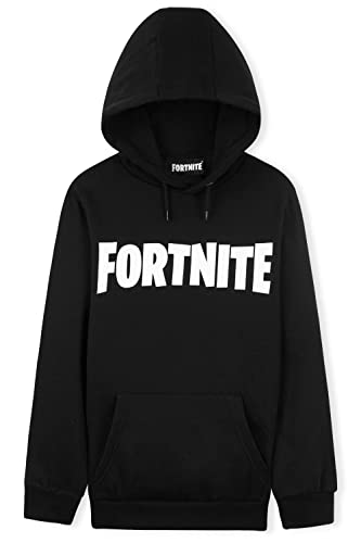 Fortnite Sudadera Niño, Ropa para Niño De Videojuego, Sudadera con Capucha para Niños, Gamer Regalos 7-15 Años (11-12 años, Negro)