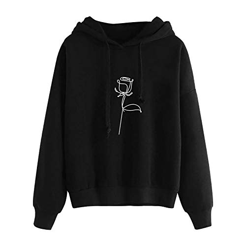 Fossen MuRope Sudaderas Mujer Baratas con Capucha, Sudadera para Mujer de Manga Larga Moda Sudadera Pullover Tops Blusa Calle