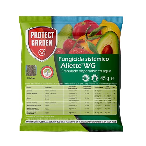 Fungicida sistémico Aliette WG, ideal para cesped, coníferas y cítricos