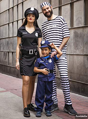 Funidelia | Disfraz de policía para niño Talla 5-6 años ▶ Guardia, Agente, FBI, Profesiones - Color: Azul - Divertidos Disfraces y complementos para Carnaval y Halloween