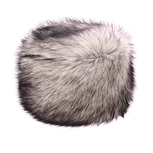 Futrzane Gorro de Mujer de Piel Cossack en Estilo Ruso (S, Plata Siberiano)