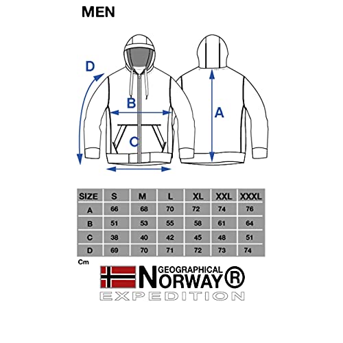 Geographical Norway - Sudadera DE Hombre GYMCLASS Rojo M