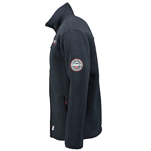 Geographical Norway ureka Hombre Chaqueta Polar Chaqueta Polar Cálido Piel de Peluche Forro Talla S-XXX - Azul Marino, X-Large