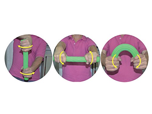 Gima - Barra flexible y duradera, rehabilitación, ejercicio, mano, muñeca, codo, antebrazo, color amarillo, nivel de resistencia ligera.