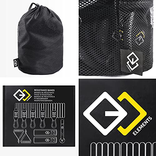 GJELEMENTS Bandas Elásticas de Musculacion - Set de Gomas Elásticas Premium - Cintas de Resistencia - Equipo de Entrenamiento, Ejercicio, Fitness, Deporte, Gym para Casa