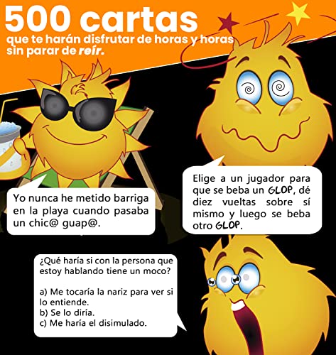 Glop 500 Cartas - Juegos de Mesa Adulto - Juegos para Beber - Juegos de Cartas para Fiestas - Regalos Originales para Hombres y Mujeres