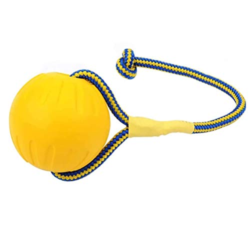 Gmuret Pelota para Perros con Cuerda, Pelota de Goma Flotante EVA para Entrenamiento de Perros, Ejercicio y Juguetes de recompensa para Buscar, atrapar, lanzar, Tirar