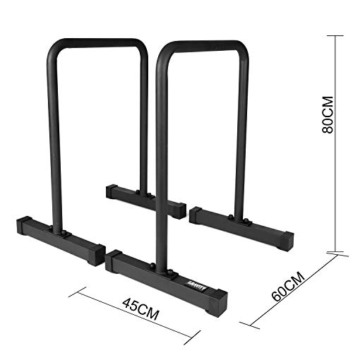 Gravity Fitness Parallettes - Barras para dips - XL - Nuevas asas de 38 mm - Para calistenia, crossfit, uso doméstico y comercial