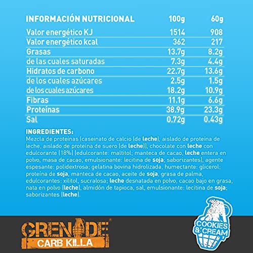 Grenade Carb Killa High Protein and Low Carb Barra - Selection Box - 12 Unidades