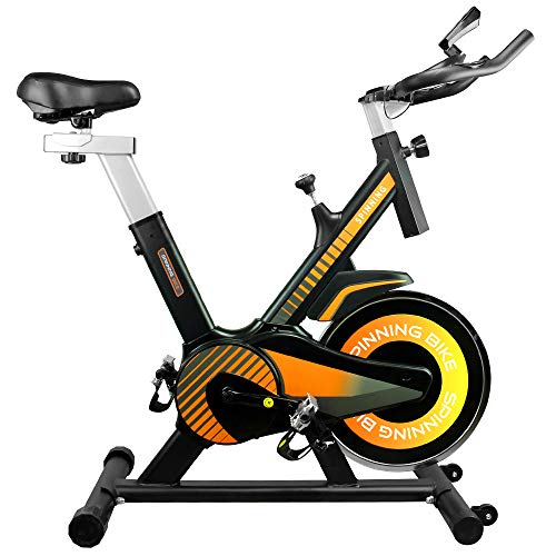 Gridinlux | Ed. Vida10 | Bicicleta estática Ciclo Indoor | Pantalla LCD táctil | Volante de Inercia 10 kg | Pulsómetro | Resistencia Variable, Altura Ajustable | Unisex