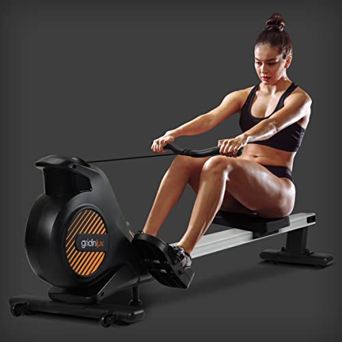 GRIDINLUX | Máquina de Remo Magnética | Trainer Impulse | Fitness en casa | 6Kg Resistencia Magnética | 8 Niveles de Tensión | Plegable