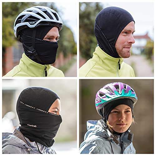 GripGrab Pasamontañas Térmico de Ciclismo Sotocasco Braga de Cuello Invierno Forro Polar Cabeza Hombre Mujer y Niños Calentadores Babeza, Adultos Unisex, Negro, L