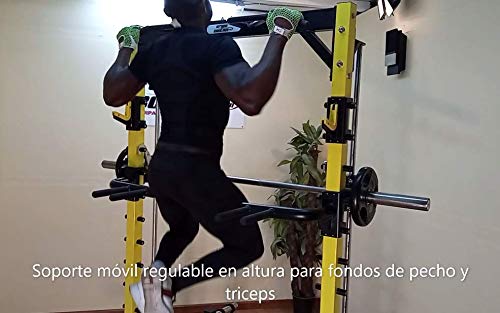 Grupo Contact Multipower con Jaula Rack Sentadillas Profesional Fitness, Mo. TS113, Maquina multifunción,Multifuncional, multiejercicios