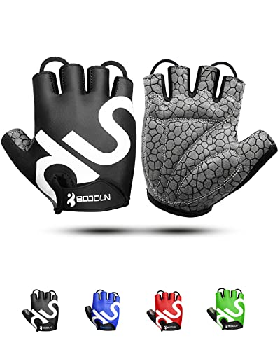 Guantes de Ciclismo Medio Dedo Unisex Guantes de Bicicleta sin Dedos con Relleno Antideslizante para MTB, Ciclismo de Carretera, Gimnasio, Crossfit y Levantamiento de Pesas XL