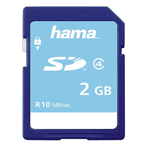 Hama 055377, Tarjeta de Memoria Secure Digital de 2 GB, Colores Aleatorios