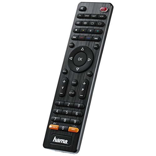 Hama Mando a Distancia Universal, Control Remoto Universal TV Inteligente 4 en 1, Negro