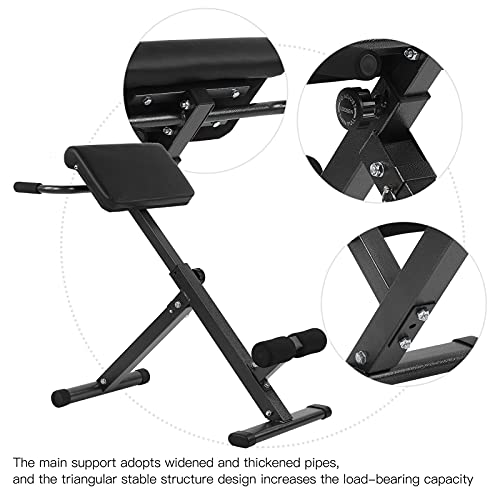 Haofy Silla Romana Ajustable Hiperextensión, Entrenamiento Multifuncional Banco De Hiperextensión Plegable Espalda En Casa Gimnasio Silla De Ejercicio Equipo De Fitness