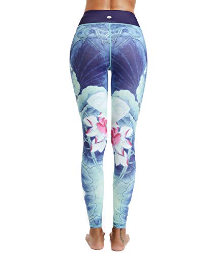 HAPYWER Pantalones de yoga para mujer, cintura alta, gimnasio, polainas deportivas, control de barriga, polainas de pilates, entrenamiento de compresión