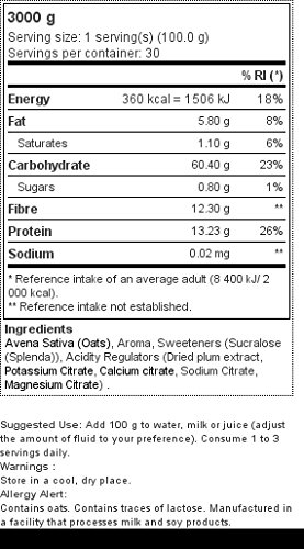 Harina de avena Max saco 3 kg Gofre y chocolate blanco