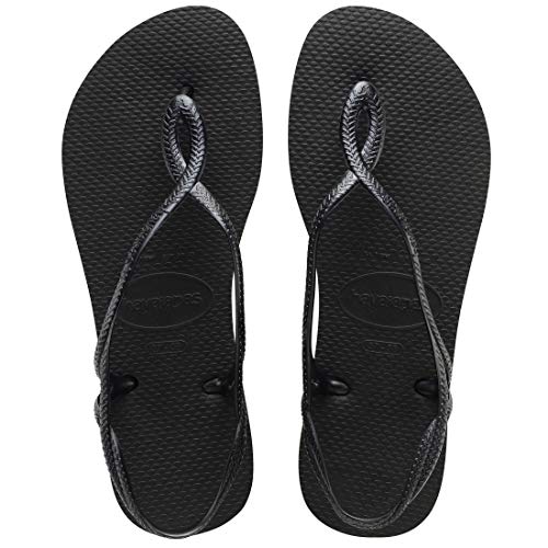 Havaianas Luna Sandalias, Mujer, Negro (Black 697), 37/38 EU