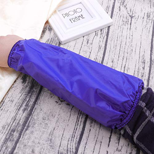 Healifty 1 par de manguitos de soldadura ignífugos manguitos de PVC lavables impermeables para cocinar manguitos de protección para trabajo pesado protección para el brazo (azul), turquesa, 1 PAIO