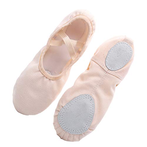 Healifty 1 par de Zapatos de Ballet de Lona Zapatillas de Ballet de Suela Completa Zapatos de Yoga para Bailar para Niños Pequeños Niñas Niñas Talla 29