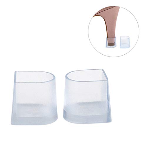 Healifty protector de tacón alto tapones de tacón transparentes tapas de punta de repuesto para zapatos de tacón alto zapatos de baile stiletto latin betty 10 pares (talla l)