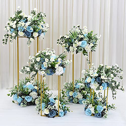 Helikim 1 Pieza Soporte de Flor de Columna de florero de Piso de Flor de Metal/Estante de exhibición de centros de Mesa geométricos para mesas para Decoraciones de Boda de Fiesta en casa,120cm