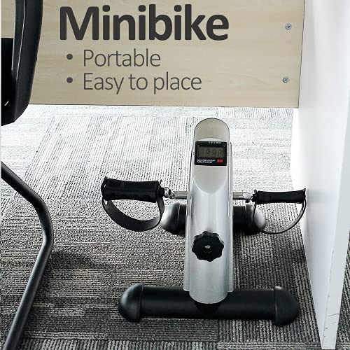 himaly Mini Bicicleta Estática con Pantalla LCD para Entrenamiento de Brazos y Piernas Minibicicleta Ajustable para Hacer Ejercicio en Casa para Mujer y Hombre, Pedales estaticos