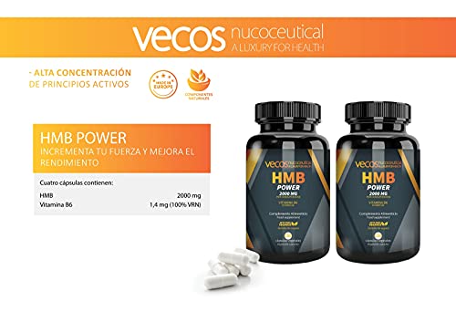 HMB puro con Vitamina B6 para ganar masa muscular, potenciar tus músculos y anticatabolico. Mejora el rendimiento deportivo. 150 cápsulas. APTO VEGANOS