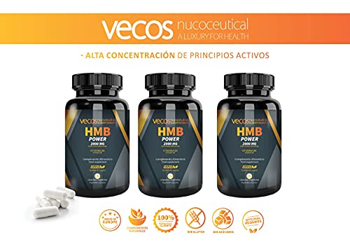 HMB puro con Vitamina B6 para ganar masa muscular, potenciar tus músculos y anticatabolico. Mejora el rendimiento deportivo. 150 cápsulas. APTO VEGANOS