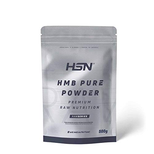 HMB Puro de HSN | Para Ganar Masa Muscular, Anticatabólico, Mejora el Rendimiento Deportivo | Vegano, Sin Gluten, Sin Lactosa, En Polvo, 500 gr