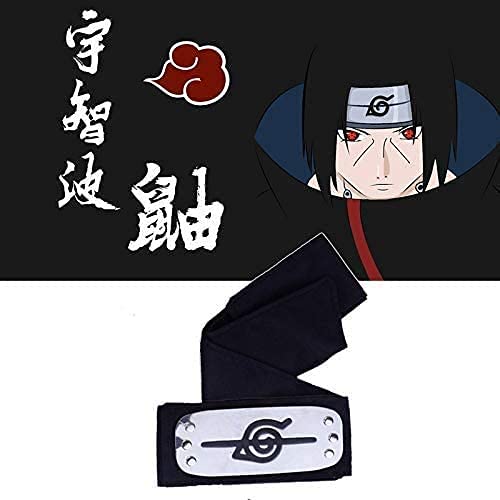 HOODBRO Banda para la Cabeza Ninja Naruto Shippuden Konohagakure Shinobi Manga Cosplay Anime Cinta Pelo