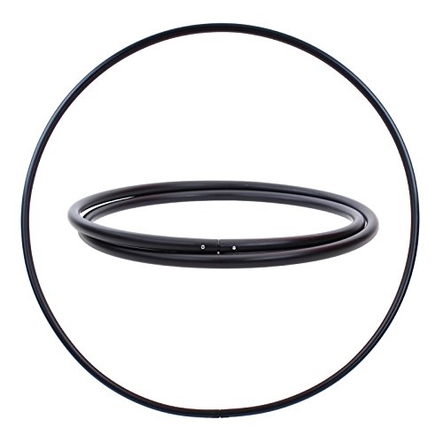 Hula Hoop en Blanco, HDPE-20mm, Ø80cm, Negro