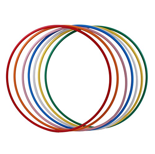 Hula Hoop en Blanco, HDPE-20mm, Ø80cm, Negro