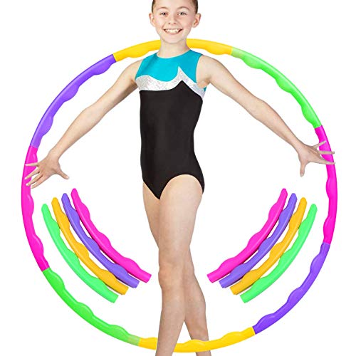 Hula Hoop Fitness niños, Aro de Fitness, Aro de Fitness Desmontable, Hula Hoop Fitness Desmontable, Hula Hoop para Deportes e Ejercicios,Hula Hoop para niños